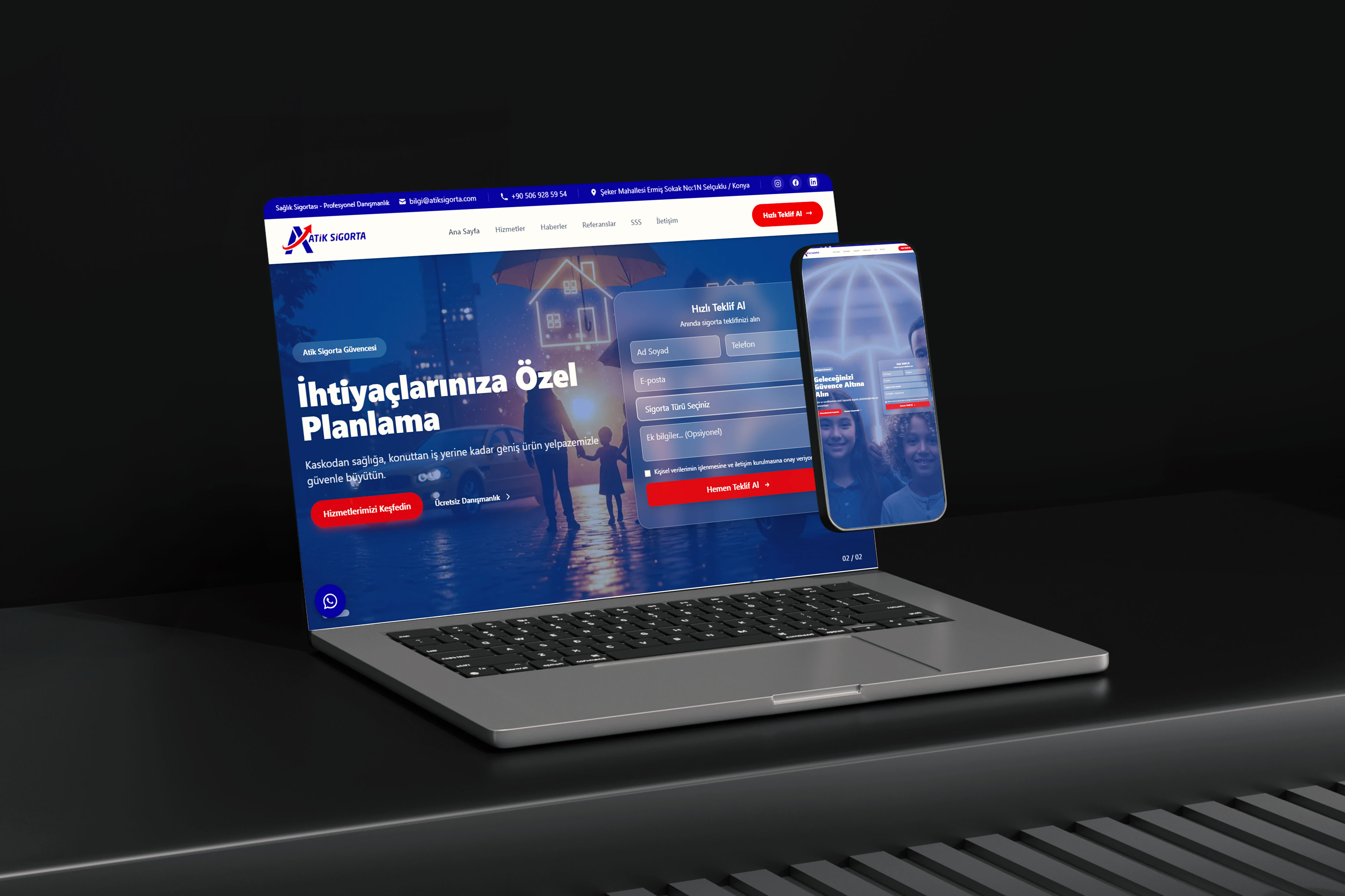 Atik Sigorta Kurumsal Web Sitesi