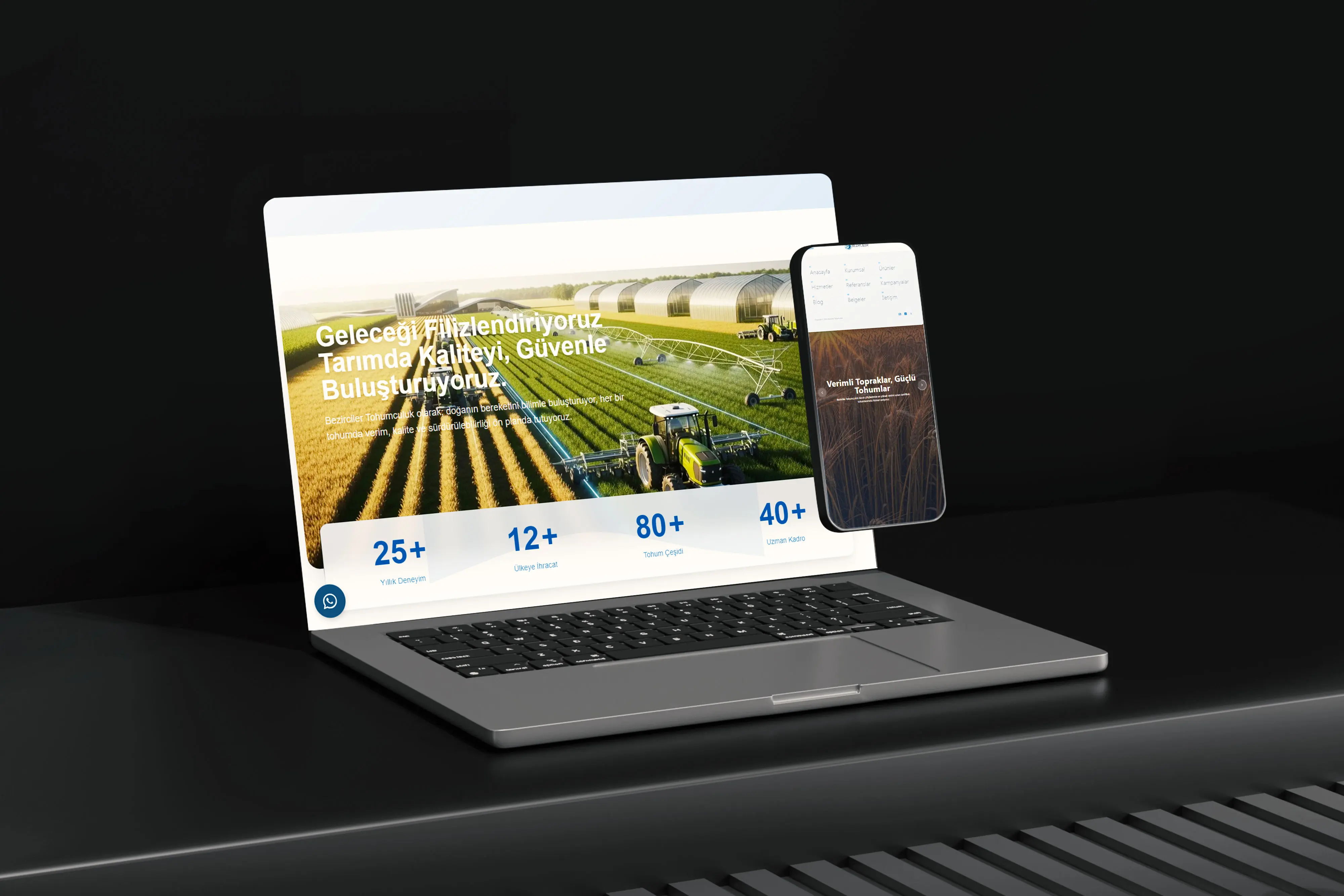 Tohumculuk ve Tarımsal Üretim kurumsal web sitesi tasarımı