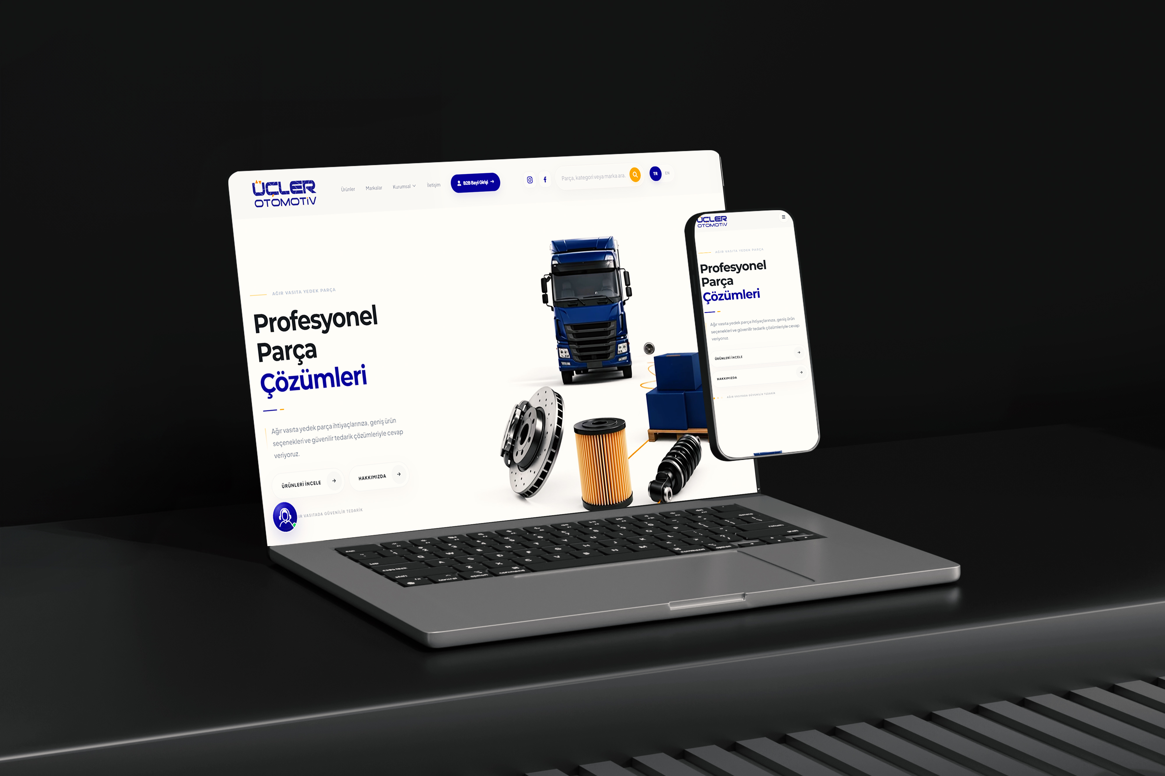 Üçler Otomotiv Kurumsal Web Tasarımı