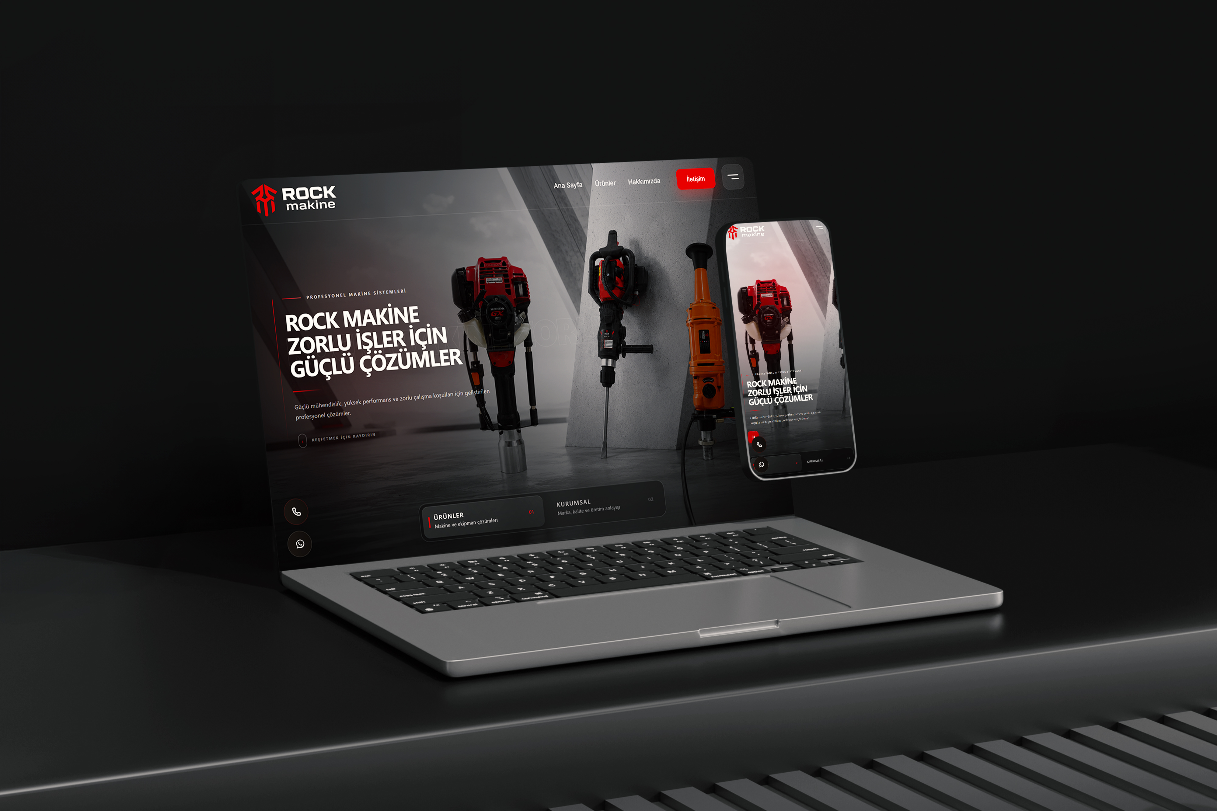 Rock Makine Kurumsal Web Sitesi Tasarımı